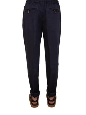 Pantalone PT Torino blu in lino in UOMO