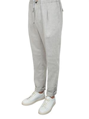 Pantalone PT Torino grigio in lino in UOMO
