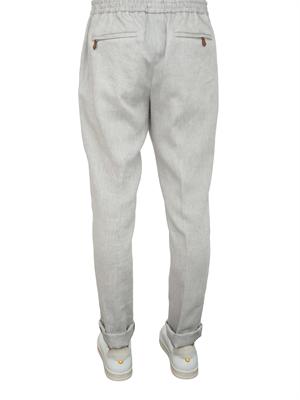 Pantalone PT Torino grigio in lino in UOMO
