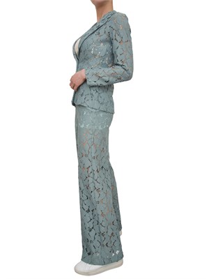 Tailleur in pizzo Emme Marella verde in DONNA