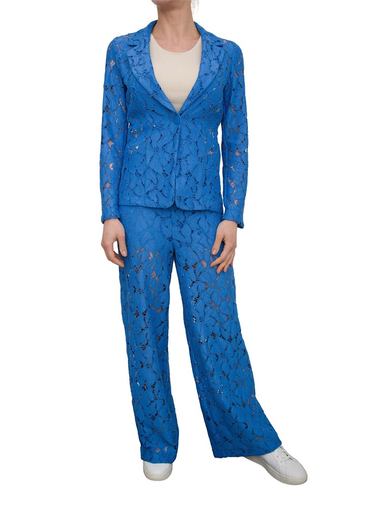 Tailleur in pizzo Emme Marella azzurro