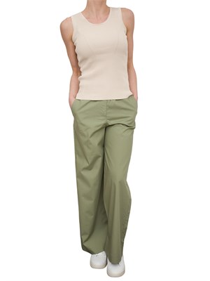 Pantalone gamba diritta Nenette verde in DONNA