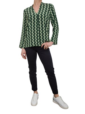 Pantalone chino in cotone Fracomina blu in DONNA