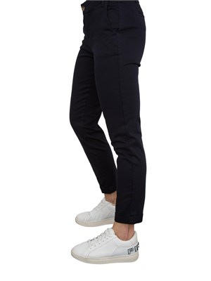 Pantalone chino in cotone Fracomina blu in DONNA