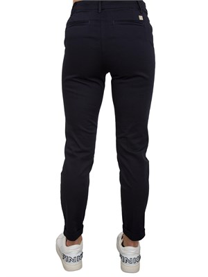 Pantalone chino in cotone Fracomina blu in DONNA