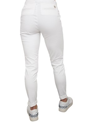 Pantalone chino in cotone Fracomina bianco in DONNA