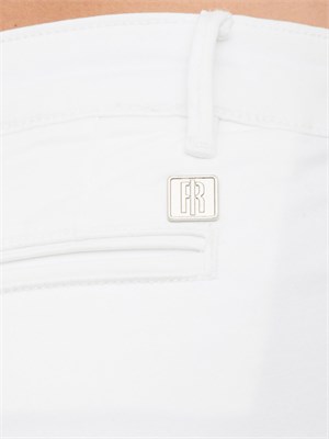 Pantalone chino in cotone Fracomina bianco in DONNA