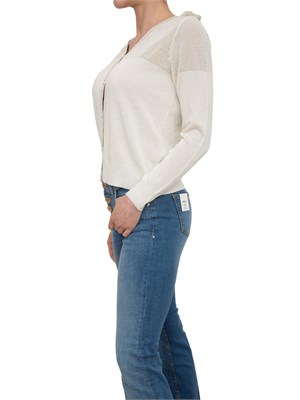 Cardigan regular Fracomina con lurex e con punto rete oro in DONNA