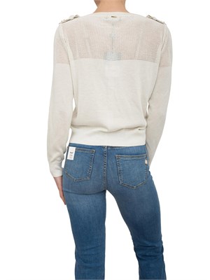 Cardigan regular Fracomina con lurex e con punto rete oro in DONNA