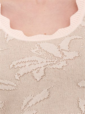 Top senza maniche cropped in jacquard Fracomina rosa in DONNA