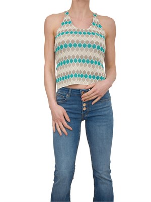Top senza maniche in jacquard geometrico Fracomina in DONNA