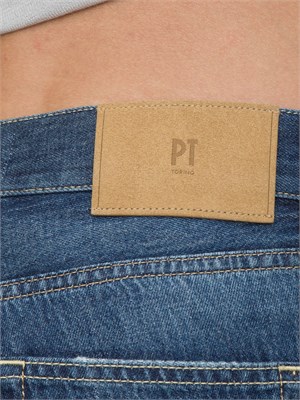 Jeans uomo denim 5 tasche PT Torino lavaggio scuro in UOMO