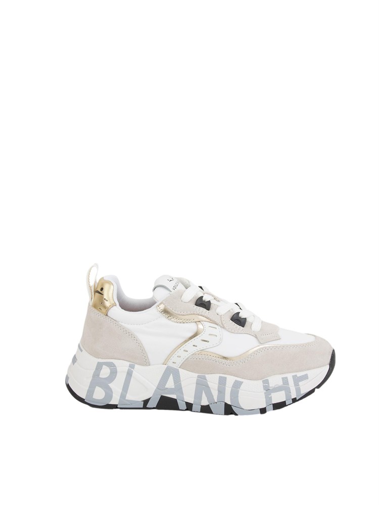 Sneakers Voile Blanche in suede e tessuto tecnico Bianco-Platino
