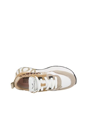 Sneakers Voile Blanche in suede e tessuto tecnico maculate in DONNA