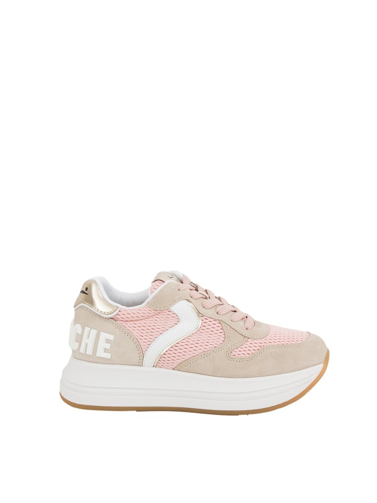 Sneakers Voile Blanche rosa in suede e tssuto tecnico