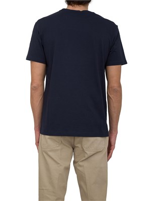T-shirt blu Emporio Armani con logo frontale in UOMO