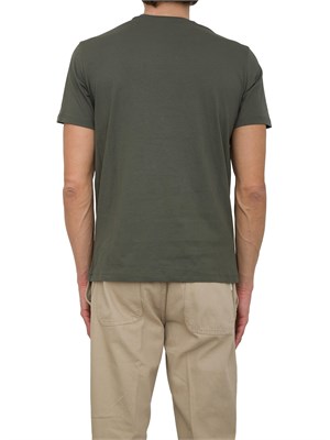 T-shirt beachwear Emporio Armani verde in jersey organico stampa logo in UOMO