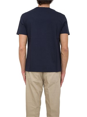 T-shirt blu Emporio Armani in cotone con stampa logo in UOMO