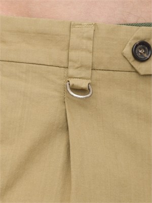 Pantalone chino verde Paolo Pecora con pinces e risvolto in UOMO