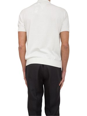 Polo in maglia Paolo Pecora in puro cotone Extrafine bianco in UOMO