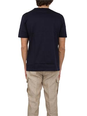 T-shirt in cotone mercerizzato Paolo Pecora blu in UOMO