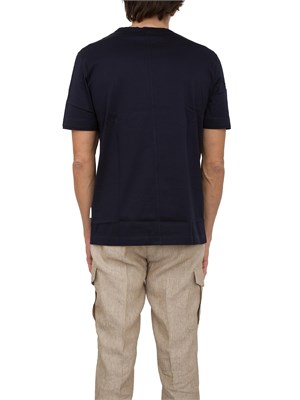 T-shirt in cotone mercerizzato Paolo Pecora blu in UOMO