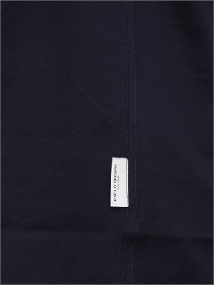 T-shirt in cotone mercerizzato Paolo Pecora blu in UOMO