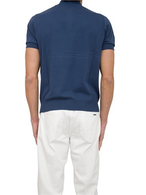 Polo in maglia Paolo Pecora in puro cotone Extrafine blu in UOMO