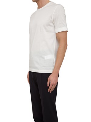 T-shirt in cotone mercerizzato Paolo Pecora bianco in UOMO