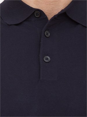 Polo in maglia Paolo Pecora in puro cotone Extrafine blu in UOMO