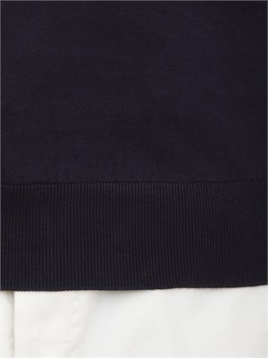 Maglia Girocollo Paolo Pecora in Puro Cotone Extra Fine blu in UOMO