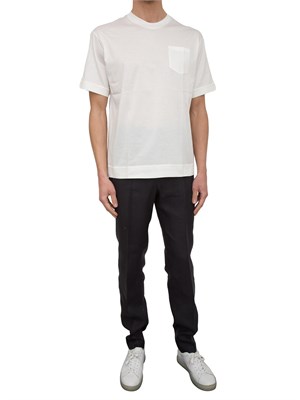 T-Shirt Paolo Pecora in jersey lucido bianco in UOMO