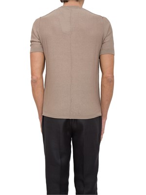 T-shirt in maglia Paolo pecora puro cotone tortora in UOMO