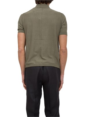 Camicia in maglia Paolo Pecora a maniche Corte in Puro cotone extrafine verde in UOMO