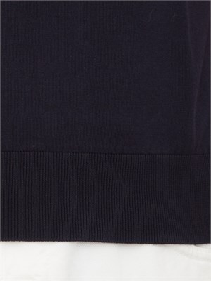 Maglia girocollo Paolo Pecora in cotone extra fine blu in UOMO