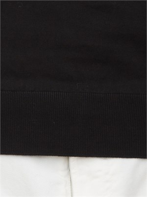 Maglia Girocollo Paolo Pecora in Puro Cotone Extra Fine Nero in UOMO