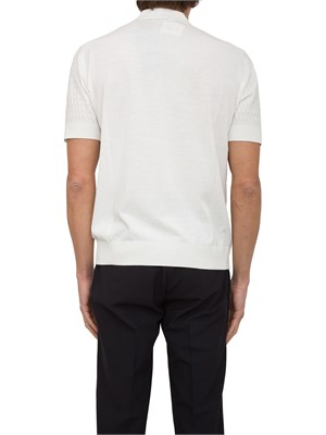 Camicia in maglia a maniche corte Paolo Pecora bianco in UOMO