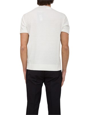 Maglia girocollo Paolo Pecora a maniche corte in cotone extra fine bianco in UOMO