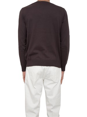 Maglia Girocollo Paolo Pecora in Puro Cotone Extra Fine marrone in UOMO