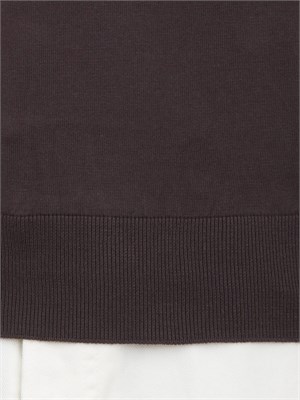 Maglia Girocollo Paolo Pecora in Puro Cotone Extra Fine marrone in UOMO