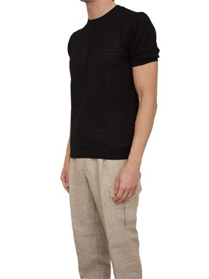 Maglia manica corta Paolo Pecora nero in UOMO