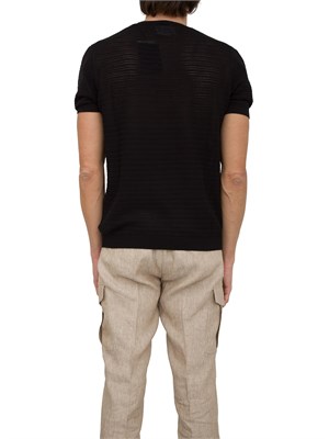 Maglia manica corta Paolo Pecora nero in UOMO