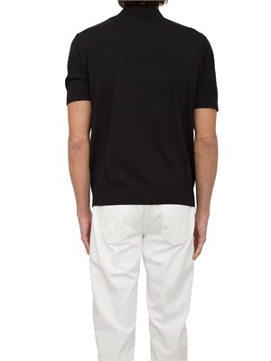 Camicia in maglia a maniche corte Paolo Pecora nero in UOMO