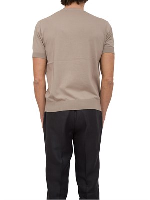 Maglia girocollo Paolo Pecora in cotone extra fine tortora in UOMO