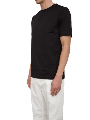 T-shirt in cotone mercerizzato Paolo Pecora nero in UOMO