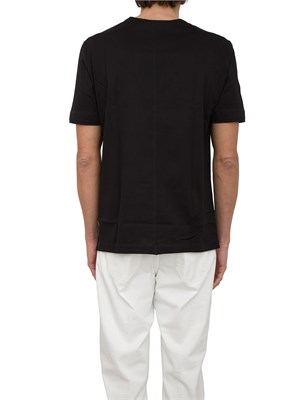 T-shirt in cotone mercerizzato Paolo Pecora nero in UOMO