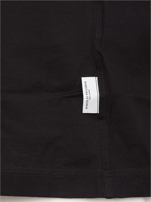 T-shirt in cotone mercerizzato Paolo Pecora nero in UOMO
