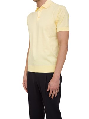 Polo in maglia Paolo Pecora in puro cotone Extrafine giallo in UOMO