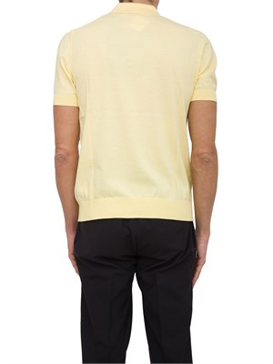 Polo in maglia Paolo Pecora in puro cotone Extrafine giallo in UOMO
