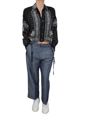 Camicia Pinko asimmetrica stampa bandana in DONNA
